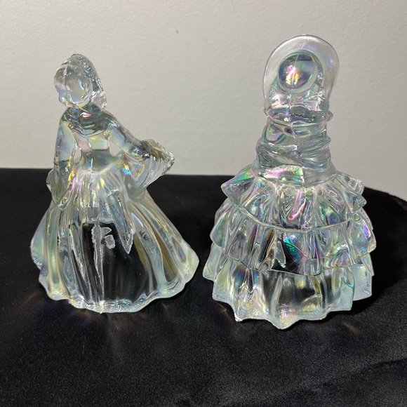 vintage Wheaton Ware Carnival Glass figurines Southern Belle & colonial lady - Picture 6 of 6